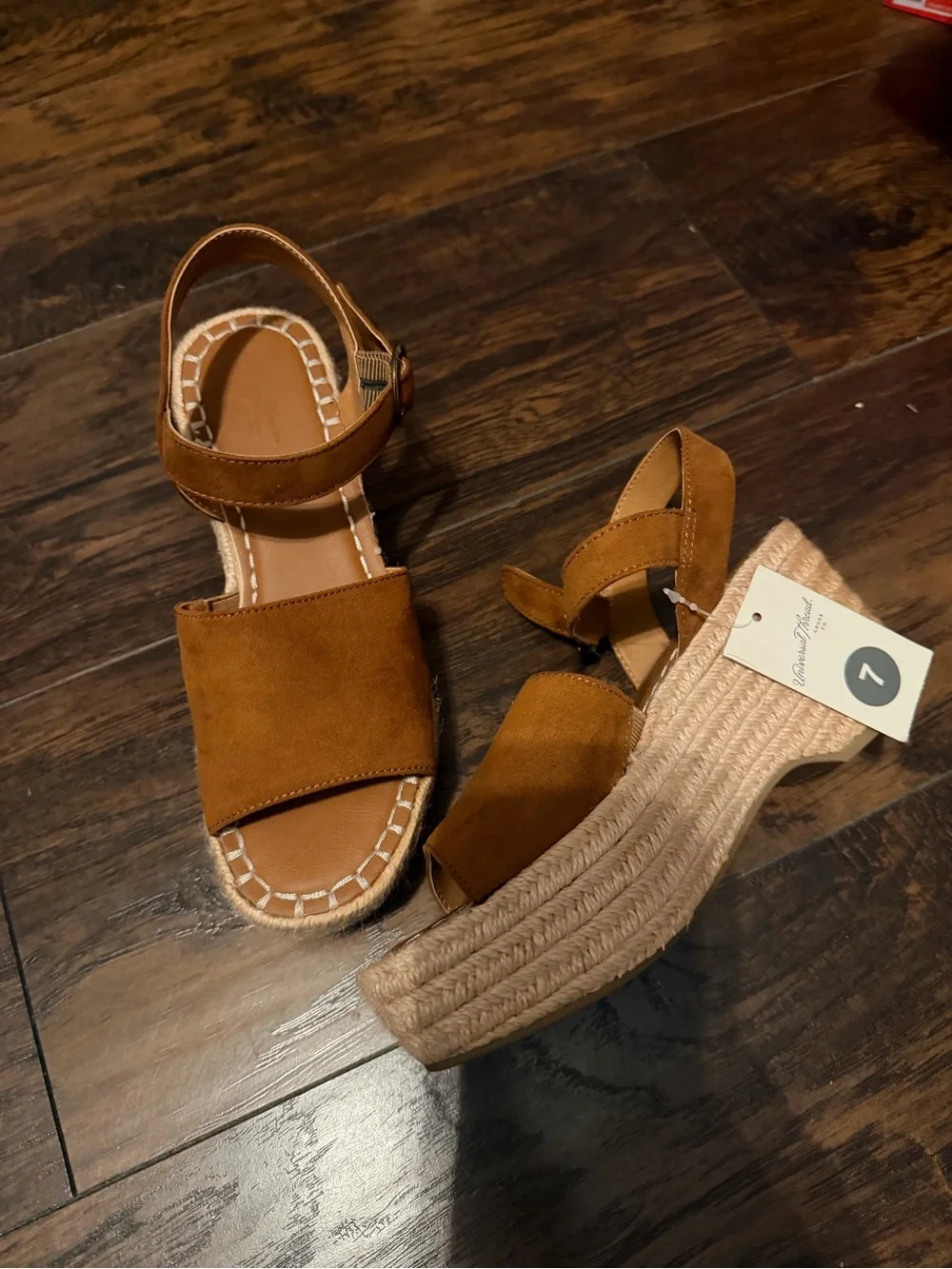 Universal Thread Tan Espadrille Wedge Sandals